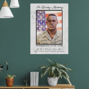 Foto Citaat Aandenken Rouwkaart Herdenking Overled Poster