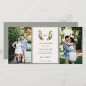 Foto Citrus Crest Monogram Save The Date (Voorkant / Achterkant)