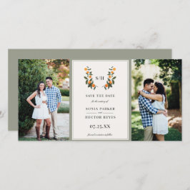 Foto Citrus Crest Monogram Save The Date