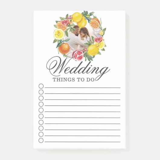 Foto Citrus Wedding to do list Post-it® Notes (Voorkant)