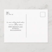 Foto Classy Black Wedding Save the Date Briefkaart (Achterkant)