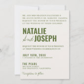 Foto Classy Bright Kleurrijke QR Code Wedding Kaart (Voorkant)