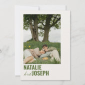 Foto Classy Bright Traditionele kleurrijke bruilof Kaart (Achterkant)