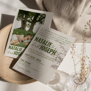 Foto Classy Bright Traditionele kleurrijke bruilof Kaart