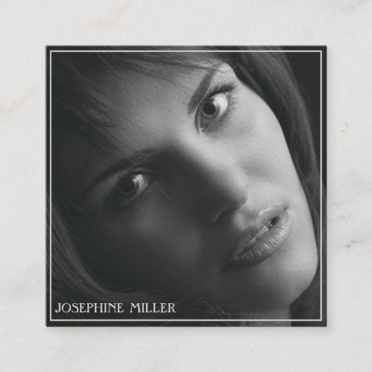 Foto Clean Professional Vierkante Visitekaartje (Voorkant)