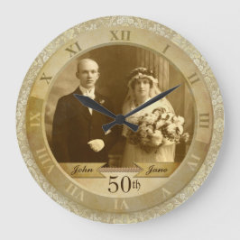  Foto Clock Gold Damask Roman Numeral Grote Klok