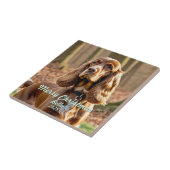 Foto Cocker Spaniel Aandenken Personaliseer Tegeltje (Zijkant)