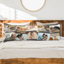 Foto Collage 10 Afbeelding Montage Neutrale Gray Lichaamskussen