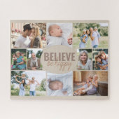 Foto Collage 10 Familie Foto Gelooft fijn te zijn Legpuzzel (Horizontaal)