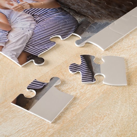 Foto Collage 10 Familie Foto Gelooft fijn te zijn Legpuzzel (Zijkant)