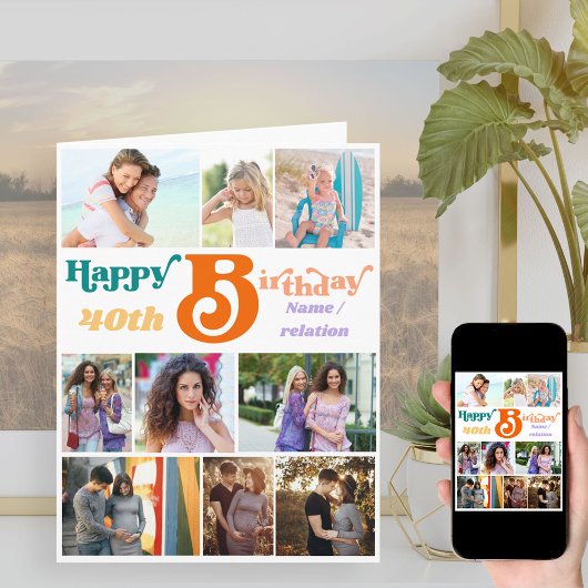 Foto Collage 10 Naam Afbeelding en elke zondag Kaart