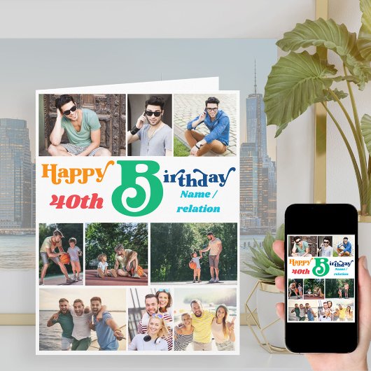 Foto Collage 10 Naam Afbeelding en elke zondag Kaart