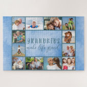 Foto Collage 12 Afbeelding kleinkinderen maken het Legpuzzel (Horizontaal)