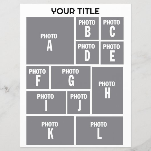 Foto Collage 12 fotoindeling Flyer (Voorkant)