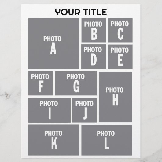 Foto Collage 12 fotoindeling Flyer (Voorkant)