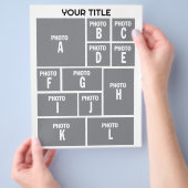 Foto Collage 12 fotoindeling Flyer (Hand)