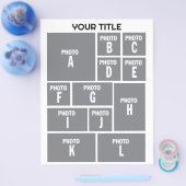 Foto Collage 12 fotoindeling Flyer (Enkel)