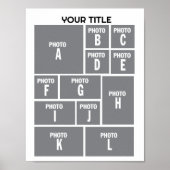 Foto Collage 12 fotoindeling Poster (Voorkant)
