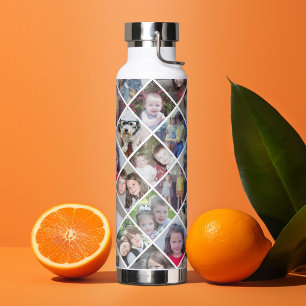 Foto collage - 12 foto's diamant overal boven patr waterfles