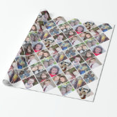 Foto Collage 12 Foto's Diamond Pattern - White Cadeaupapier (Uitgerold)