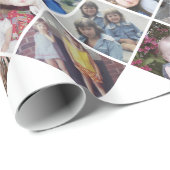 Foto Collage 12 Foto's Diamond Pattern - White Cadeaupapier (Rol Hoek)