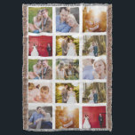 Foto Collage 15 foto's White Deken<br><div class="desc">15 foto's met een collage en een deken. Geweldig geschenk voor kinderen die aan de universiteit gebonden zijn! Nu beschikbaar met zwarte of rode fotokaders. Foto met dank aan Leeds Wedding Photographer,  John Hope. Ga naar http://www.johnhopephotography.com</div>