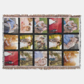 Foto-collage 15 foto's Zwart Deken (Voorkant)