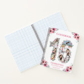 Foto Collage 16e verjaardag Roze Ventilator Boek (Binnen)