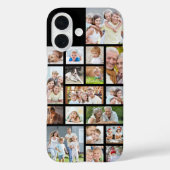 Foto Collage 18 Foto's Aangepaste kleur zwart Case-Mate iPhone Case (Achterkant)