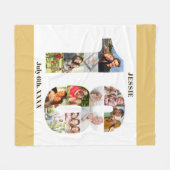 Foto collage 18e verjaardag Neutrale zand Afbeeldi Fleece Deken (Voorkant (Horizontaal))