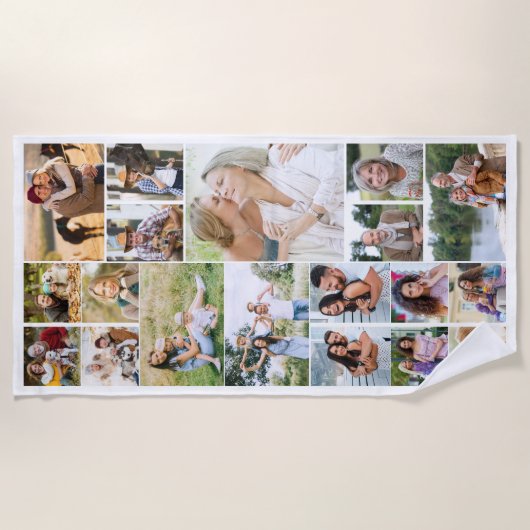 Foto Collage 19 Afbeelding White Family Reunion Strandlaken (Voorkant)