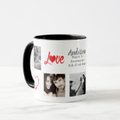 FOTO COLLAGE 1e 5e 10e Jubileum Moderne Mok (Voorkant links)