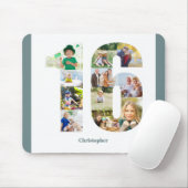 Foto Collage 1th Birthday Number 16 Persoonlijk Muismat (Met muis)