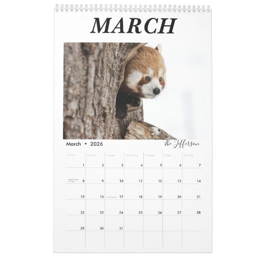 Foto Collage 2023 van de moderne witte familie Kalender (Mar 2026)