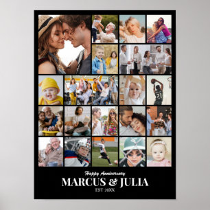Foto collage 20 foto's 12x16 18x24 24x32 30x40 poster