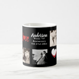 FOTO COLLAGE 20e 25e Jubileum zwart Koffiemok