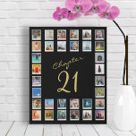 Foto Collage 21st Birthday, hoofdstuk 21 Imitatie Canvas Print<br><div class="desc">Viel de speciale 21ste verjaardag van je geliefde met onze unieke, aanpasbare foto Collage Faux Canvas Print. Ons ontwerp omvat een sjabloon voor 32-fotocollage, ideaal voor een prachtig en gepersonaliseerd cadeau. Met het, kunt u uw favoriete foto's schikken en uploaden om een één-van-een-soort gift te maken die een leven zal...</div>