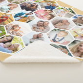 Foto Collage 28 Afbeelding Honeycomb Warm Honey Sherpa Deken (3/4)