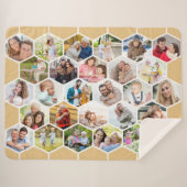 Foto Collage 28 Afbeelding Honeycomb Warm Honey Sherpa Deken (Voorkant (horizontaal))