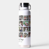 Foto collage - 28 foto's over patroonraster waterfles (Achterkant)