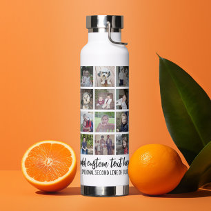 Foto collage - 28 foto's over patroonraster waterfles