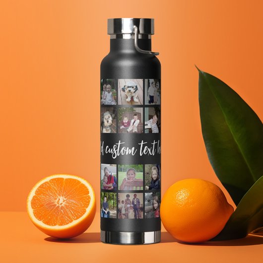 Foto collage - 28 foto's over patroonraster waterfles