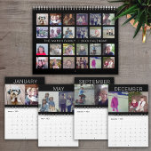Foto collage - 2 per maand moderne familie kalender