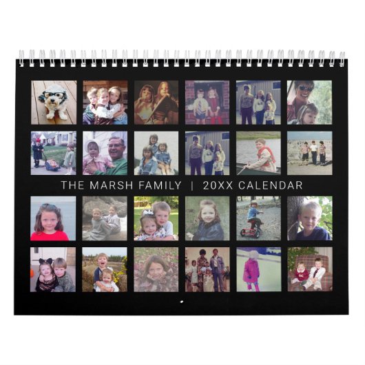 Foto collage - 2 per maand moderne familie kalender (Hoes)