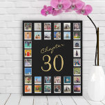 Foto Collage 30th Birthday Chapter 30 Imitatie Canvas Print<br><div class="desc">Viel op een speciale manier de mijlpaal van iemands 30e verjaardag met deze nepcanvasafdruk met een sjabloon van 32 foto's collage! Deze verbluffende creatie is een unieke en zinvolle manier om het 30ste hoofdstuk van hun leven te herdenken en zal trots in hun huis worden getoond. Deze prachtige afdruk is...</div>