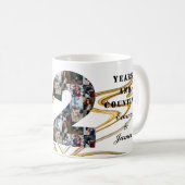 Foto collage 32 jaar verjaardagsgeschenken per jaa koffiemok (Voorkant rechts)