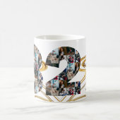 Foto collage 32 jaar verjaardagsgeschenken per jaa koffiemok (Center)