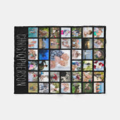 Foto Collage 39 Pieken Editable Color Personalized Fleece Deken (Voorkant (Horizontaal))