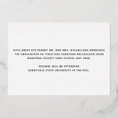 Foto Collage 3 Afbeeldingen Afstuderen aankondigin Folie Uitnodiging (Achterkant)