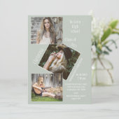 Foto Collage 3 Persoonlijk Afstuderen Aankondiging (Staand voorkant)